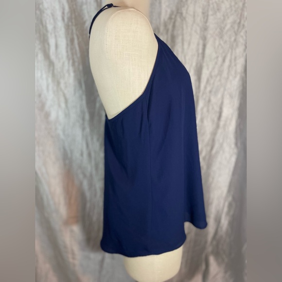 Wells Grace navy polyester tank top with liner & adjustable straps - Picture 4 of 10